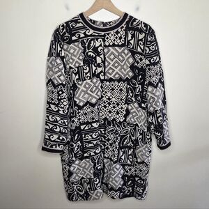 Vintage Anne Crimmins For Umi Collection | Geometric 100% Silk Dress Size 14